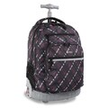 J World 'Sunset' Preppy Purple 19.5-inch Rolling Laptop Backpack