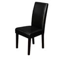 Villa Faux Leather Black Dining Chairs (Set of 2)