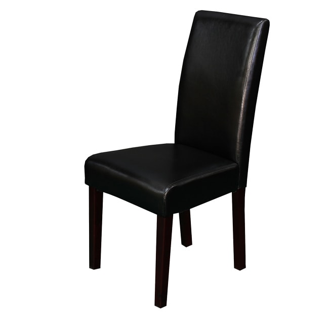 Villa Faux Leather Black Dining Chairs (Set of 2) - Overstock Shopping