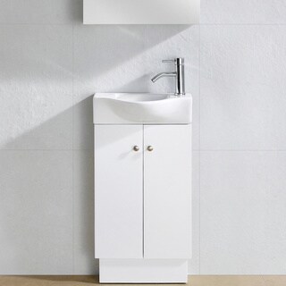 Fine Fixtures Glenwood 17-inch White Wood Bathroom Vanity