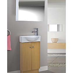 Special Prices Glenwood 17 Inch Wood Yellow Oak/ White Bathroom Vanity