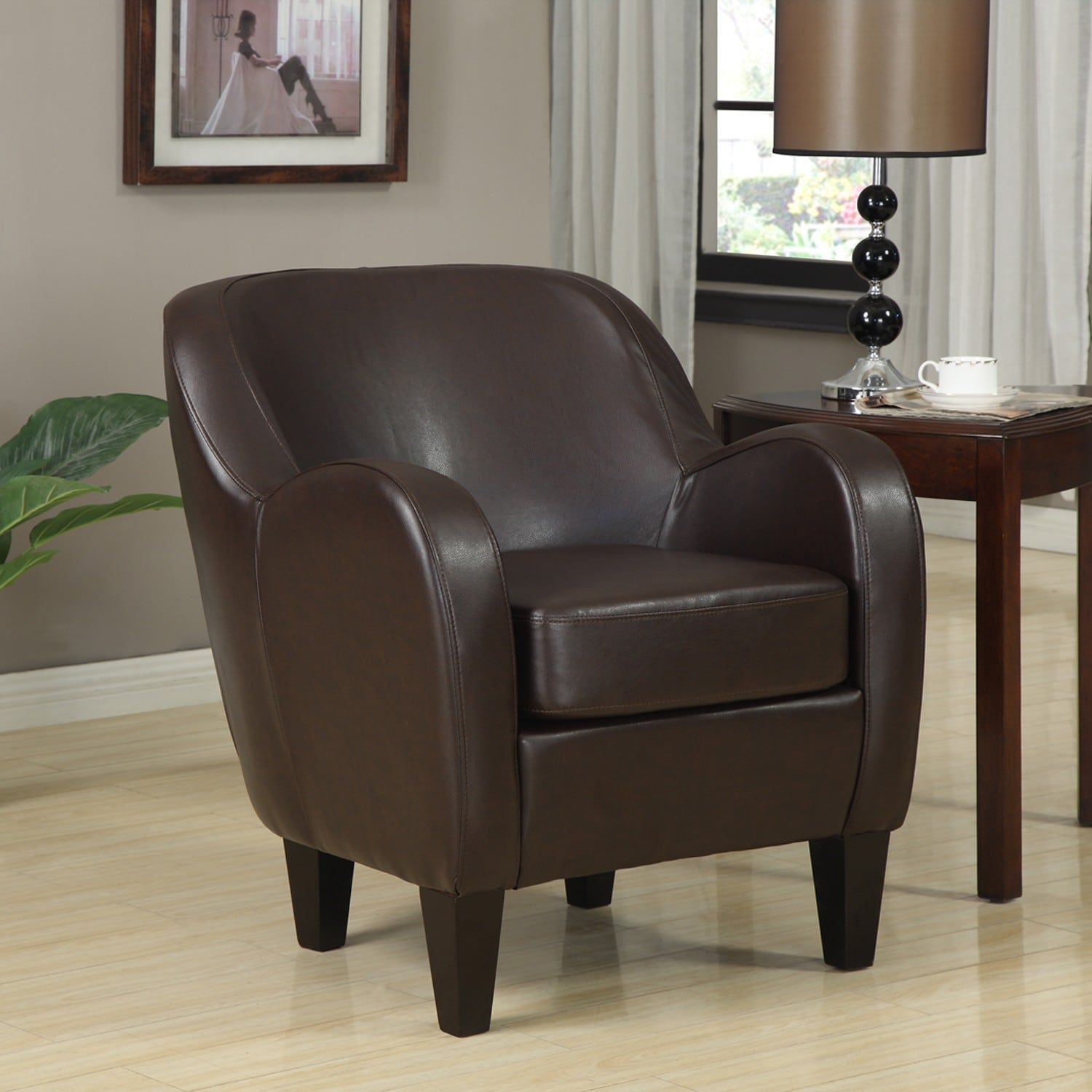 Bedford Bonded Leather Chair - Overstock™ Shopping - Great Deals on Living Room Chairs