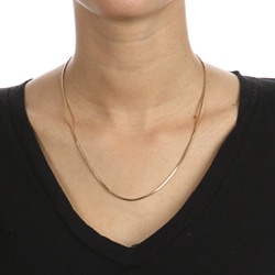 chain inch gold necklace snake 14k silver sterling essentials