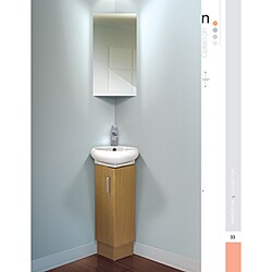 Buy Cheap Milan 12 Inch Wood Yellow Oak/ White Bathroom Vanity