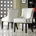 ETHAN HOME Westmont White Faux Leather Chairs (Set of 2)