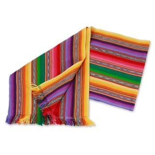 Cotton 'Violet Fantasy' Table Runner (Guatemala)