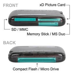 INSTEN USB 2.0 Mini All-in-One Memory Card Reader