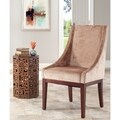 Dark Champagne Sloping Arm Velvet Chair