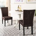 Safavieh St. Croix Wicker Colonial Brown Side Chairs (Set of 2)