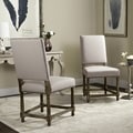 Bexley Beige Linen Nailhead Side Chairs (Set of 2)