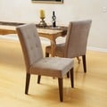 Christopher Knight Home Tufted Cream Linen Dining Chairs (Set of 2)
