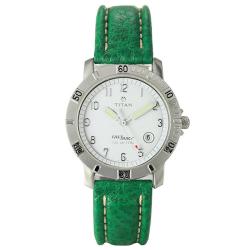 Titan Men's Fast Track Leather Strap Watch