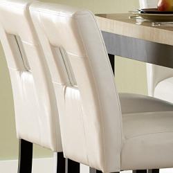 Mendoza White Keyhole-back Counter Chairs (Set of 2)