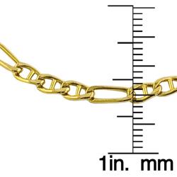 14k Yellow Gold Classic Figaro Bracelet (3 mm)