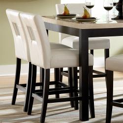 Mendoza White Keyhole-back Counter Chairs (Set of 2)