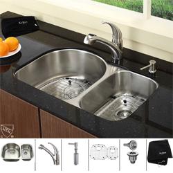 Kraus Stainless Steel Undermount Kitchen Sink/ Faucet/ Soap Dispenser Combo