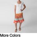 Apollo Junior's Tropical Print Smocked-waist Skirt
