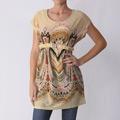 Funky People Junior's Printed Empire Waist Dress
