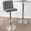Dexter Adjustable Height Swivel Tufted Stool