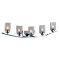 Yacht Club 5-light Chrome Bath Light