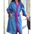 Cotton 'Blue Orchid' Robe (Indonesia)