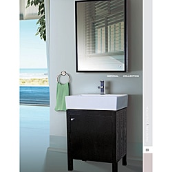 See Reviews Imperial 23 Inch Wood Black/ White Bathroom Vanity and Medicine Cabinet