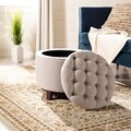 Reims Light Grey Storage Ottoman