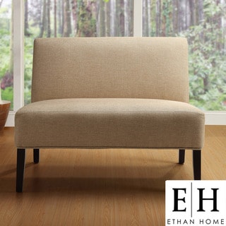 ETHAN HOME Easton Beige Linen Fabric 2-seater Accent Loveseat