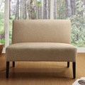 TRIBECCA HOME Easton Beige Linen Fabric 2-seater Accent Loveseat