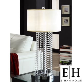 ETHAN HOME Saxton 1-light Crystal Chrome Table Lamp