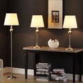ETHAN HOME Ingot 3-piece Brushed Steel Lamp Set