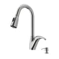 VIGO Stainless Steel Pull-Out Spray Kitchen Faucet with Soap Dispenser