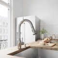 VIGO Chrome Pull-Out Spray Kitchen Faucet with Soap Dispenser