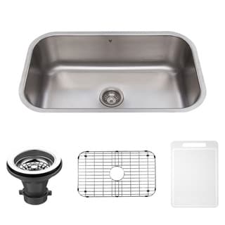 VIGO 30-inch Undermount Stainless Steel Kitchen Sink, Grid and Strainer