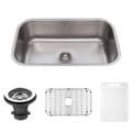 VIGO 30-inch Undermount Stainless Steel Kitchen Sink, Grid and Strainer