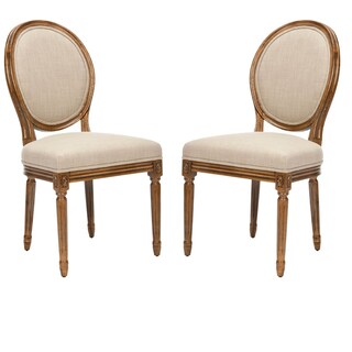 Reims Antiqued Carved Oak Side Chairs
