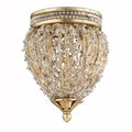 Garland 2-light Gold and Silver Leaf Flush-mount Light