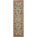Handmade Heritage Mahal Blue/ Gold Wool Runner (2'3 x 20')