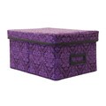 Decorative Canvas Lidded DVD Storage Box (6' x 11.625' x 8.375')