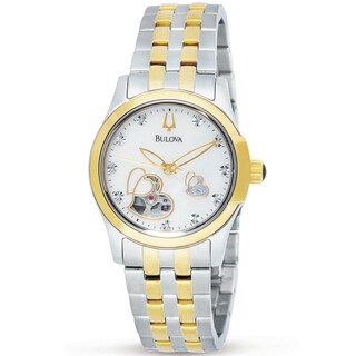Bulova Women's BVA Series Heart Aperture Dial Stainless Steel Watch
