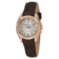 Bulova Precisionist Women's 'Longwood' Rose-goldtone Leather Watch