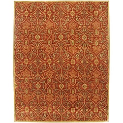 Hand-tufted Malcais Red Wool Rug (9' 6 X 13' 6)