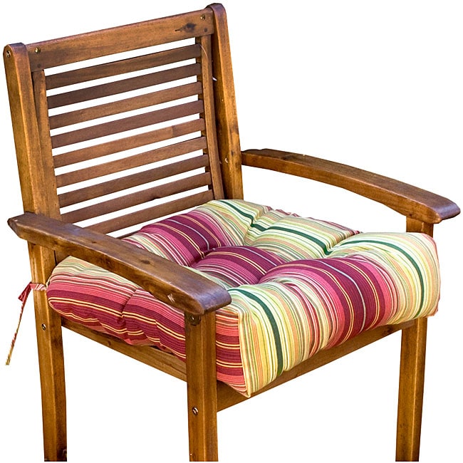 20 inch Outdoor Kinnabari Stripe Chair Cushion