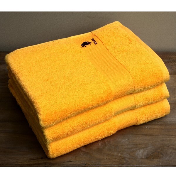 US Polo Association Egyptian Cotton Yellow 3 piece Bath Towel Set