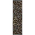 Power-loomed Brown Impressions Rug (2' x 5'9)