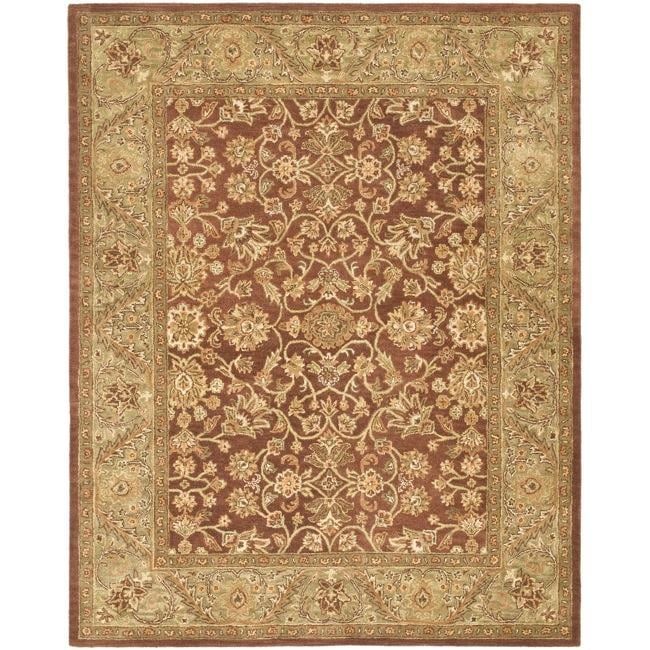 Safavieh Handmade Golden Jaipur Rust/ Green Wool Rug (96 X 136)