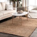 Handmade Luna Natural Jute Rug (8' x 10')