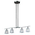 Milan Brushed Steel 4-light Island Light