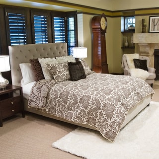 Great Prices Sophie Tufted Taupe Velvet Queen-size Platform Bed