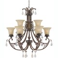 LeChandon Copper Patina 9-light Chandelier